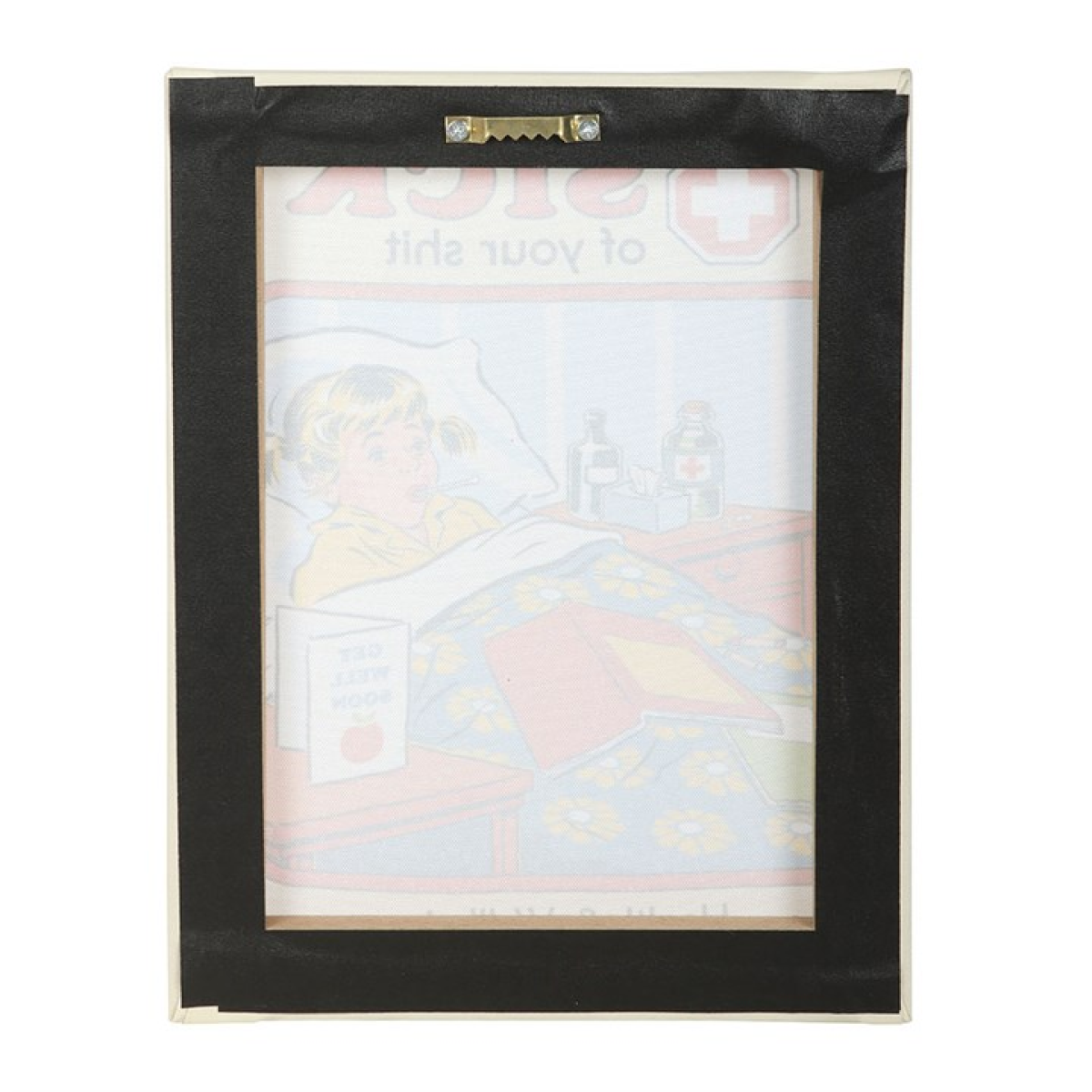 19x25cm Sick Of Your Shit Canvas Plaque by Steven Rhodes