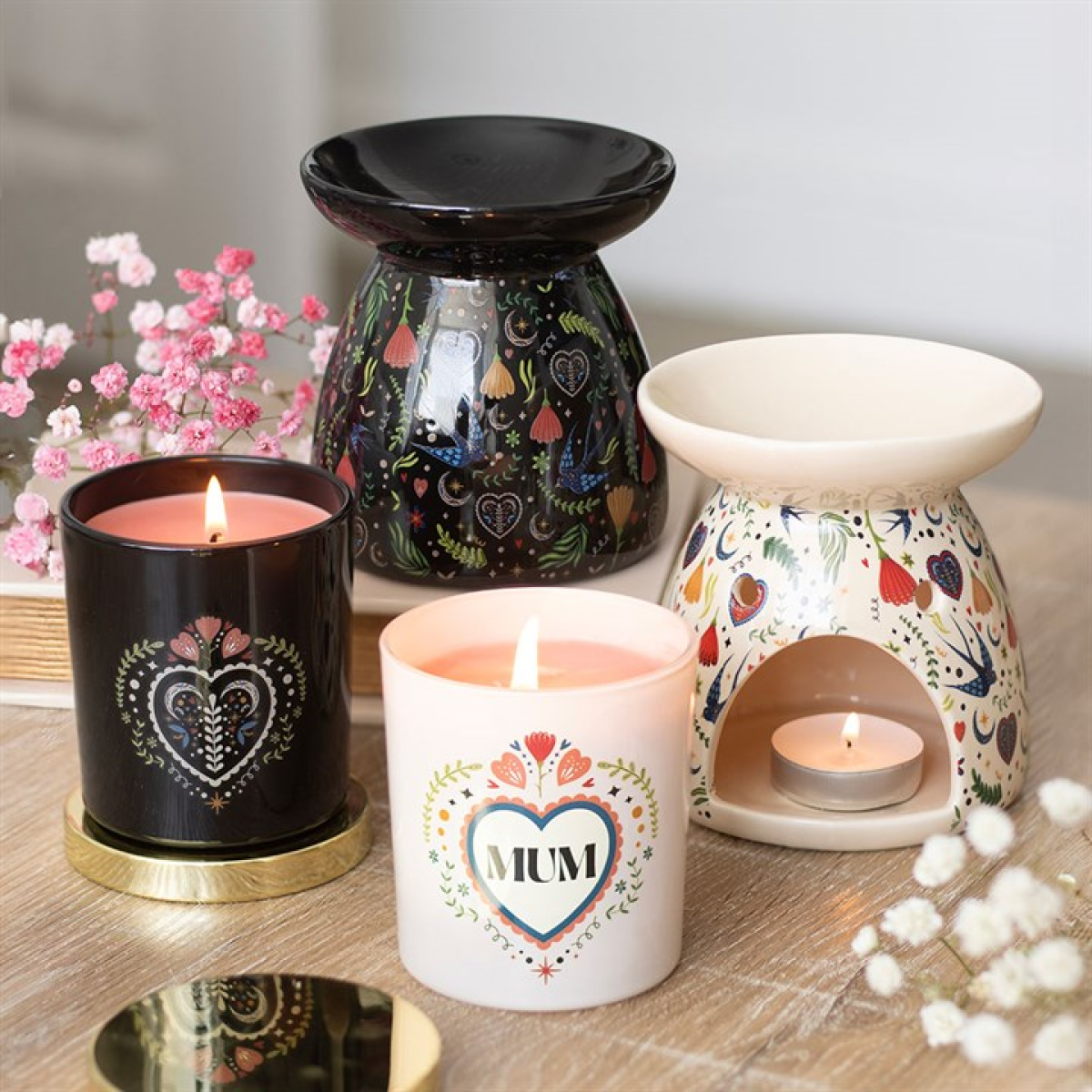 Midnight Bloom Print Oil Burner
