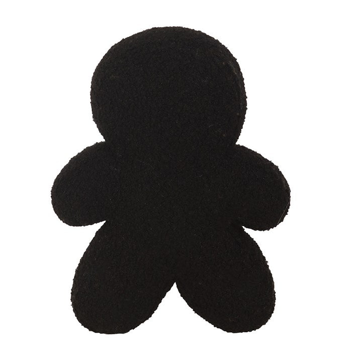Black Gingerdead Man Boucle Cushion