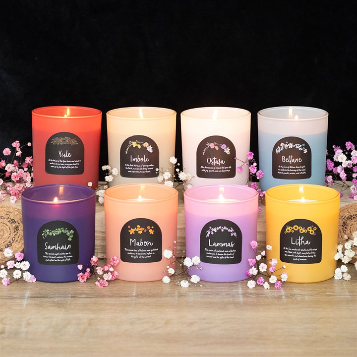 Ostara Fresh Linen Wheel of the Year Candle