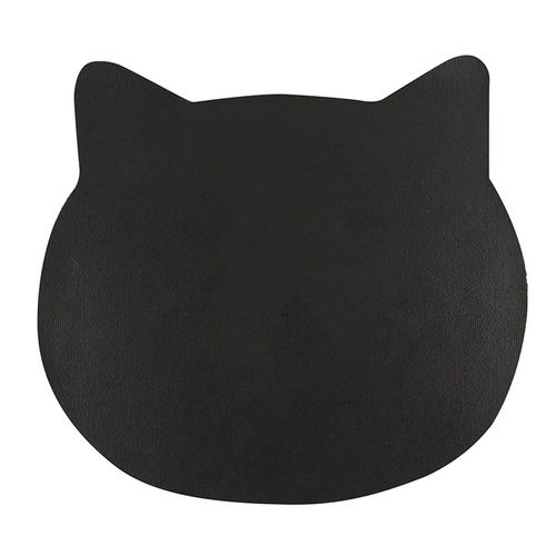 Black Cat Lady Cat Shaped Doormat