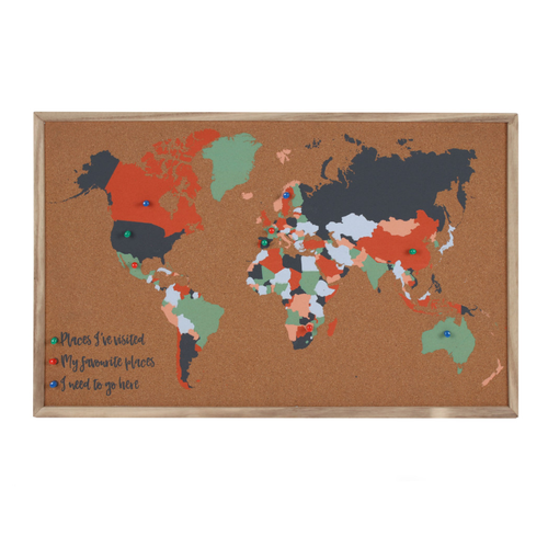 Adventure Awaits Cork Board Map