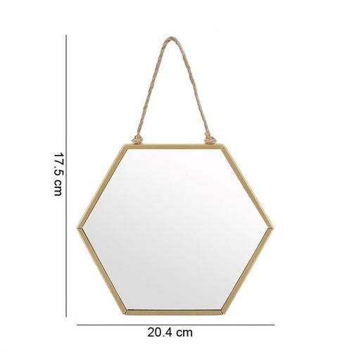 Small Gold Geometric Mirror