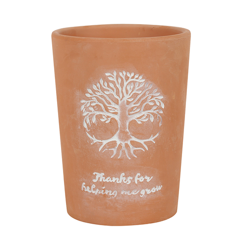 Tree of Life Terracotta Plant Pot