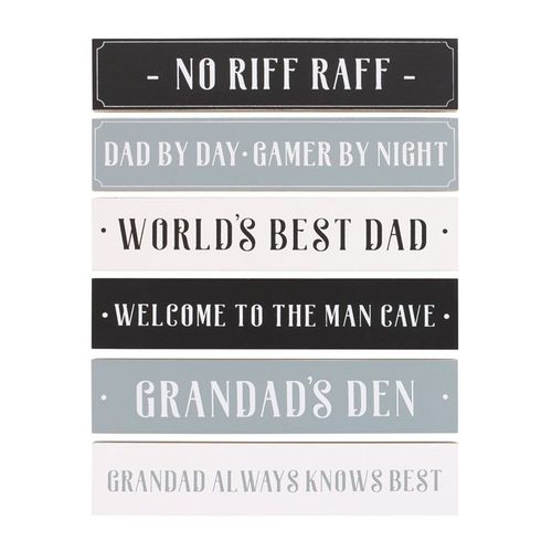 Set of 36 Block Signs for Him on Display