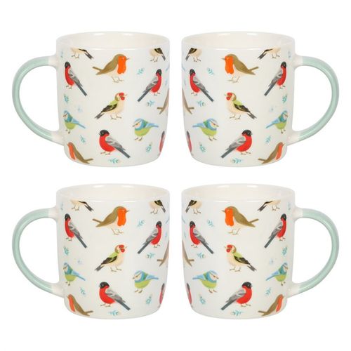 Set of 4 Garden Bird Mugs