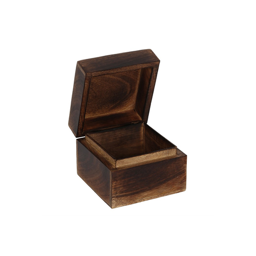 Pentagram Brass Inlay Wooden Box