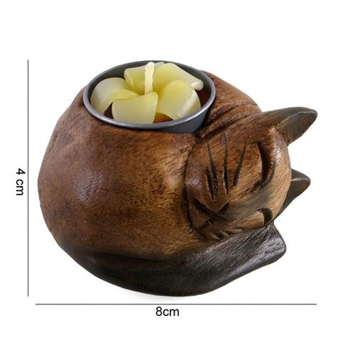 Curled Cat Tealight Holder