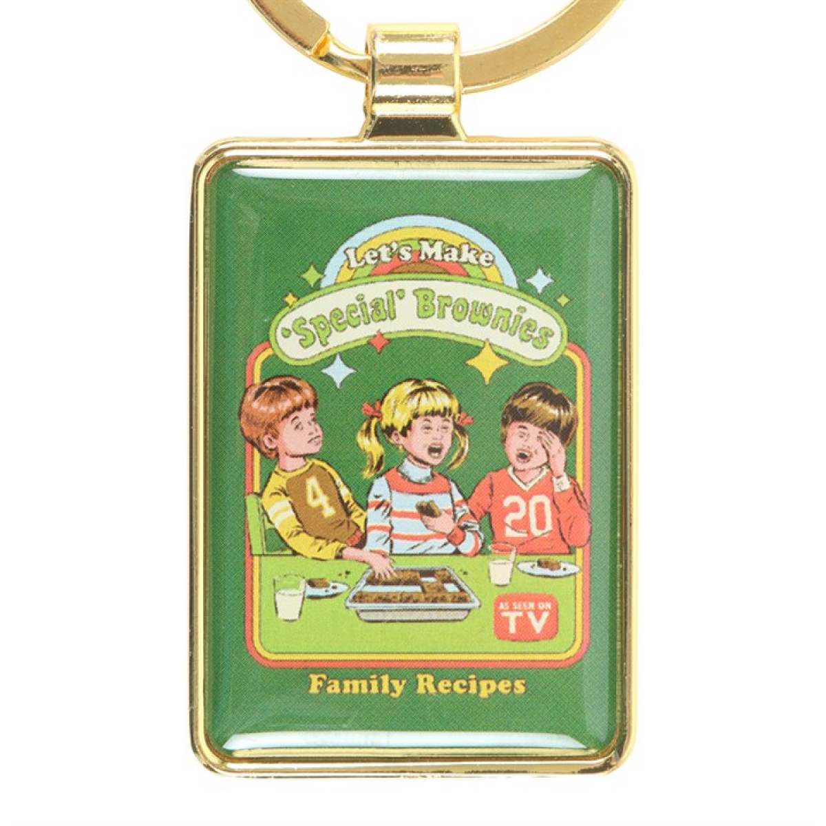 Let's Make Brownies Keyring by Steven Rhodes