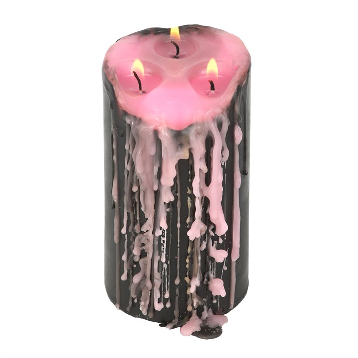 Large Pink Vampire Tears Pillar Candle