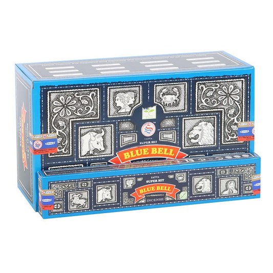 12 Packs of Superhit Blue Bell Incense Sticks by Satya