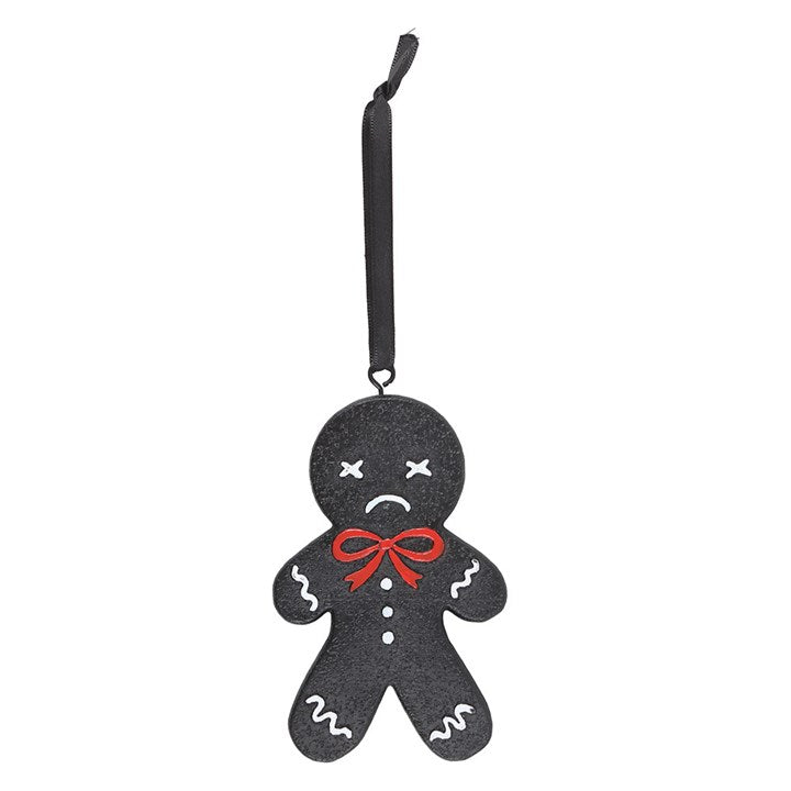 Black Gingerdead Man Hanging Ornament