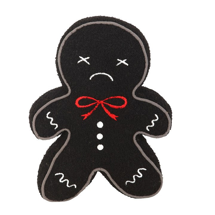 Black Gingerdead Man Boucle Cushion