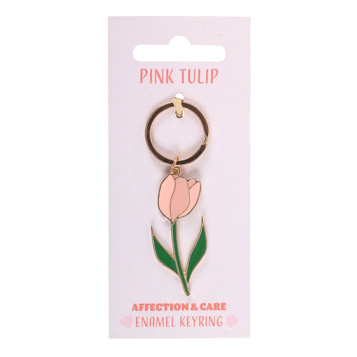 Pink Tulip Keyring