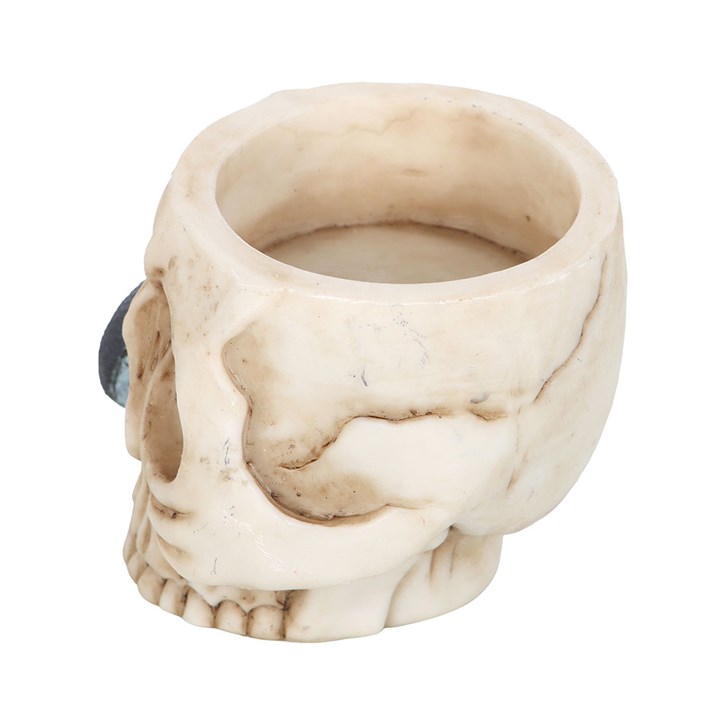 Skull Tealight Holder with Snake