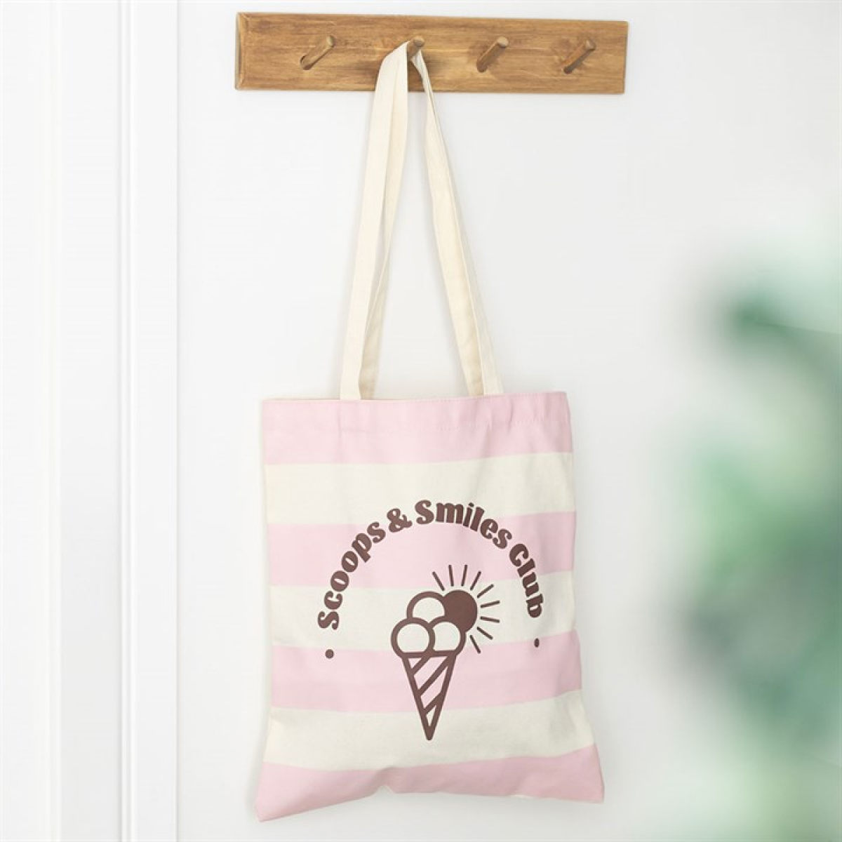 Pink Scoops & Smiles Club Polycotton Tote Bag