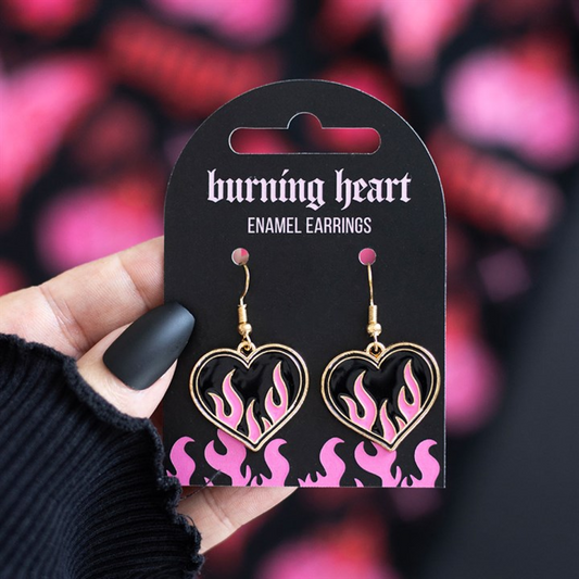 Burning Heart Earrings