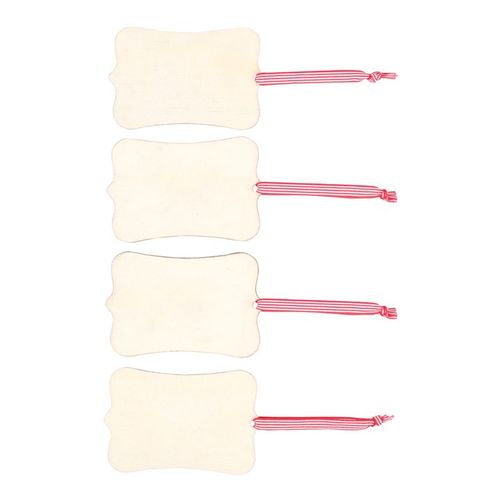Set of 4 Reusable Wooden Gift Tags