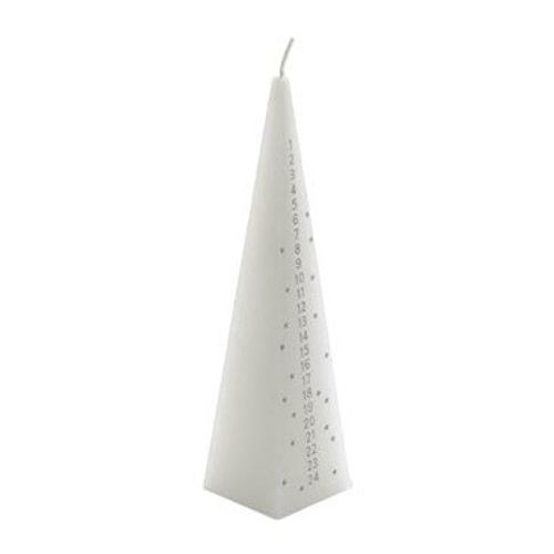 20cm White Christmas Advent Candle