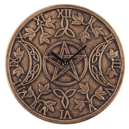 Terracotta Triple Moon Clock by Lisa Parker