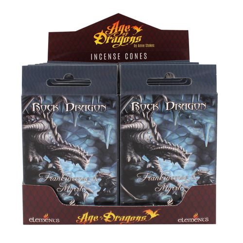 Set of 12 Packets of Rock Dragon Incense Cones by Anne Stokes