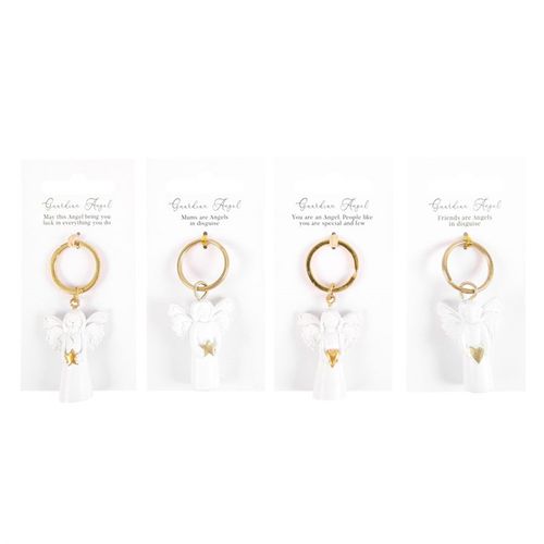 Set of 24 Guardian Angel Key Rings on Display