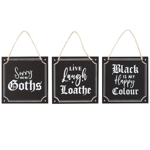 Set of 12 Gothic Mini Signs