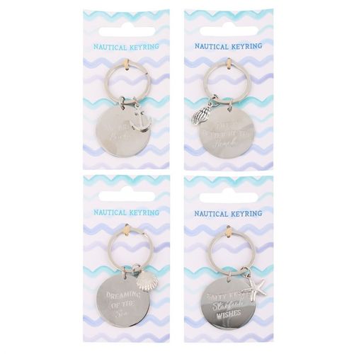 Set of 24 Nautical Keyrings on Display