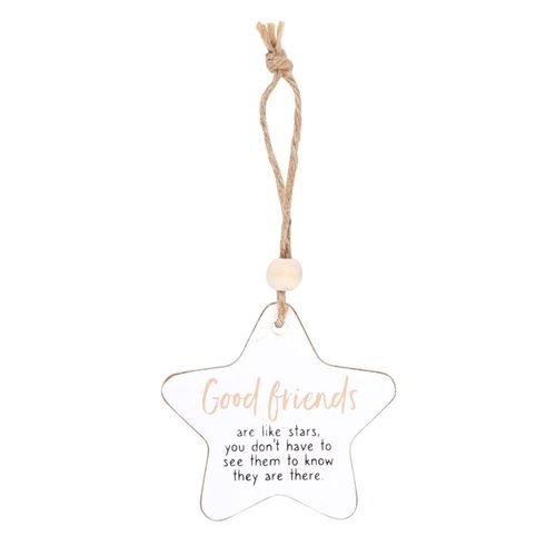 Good Friends Hanging Star Sentiment Sign
