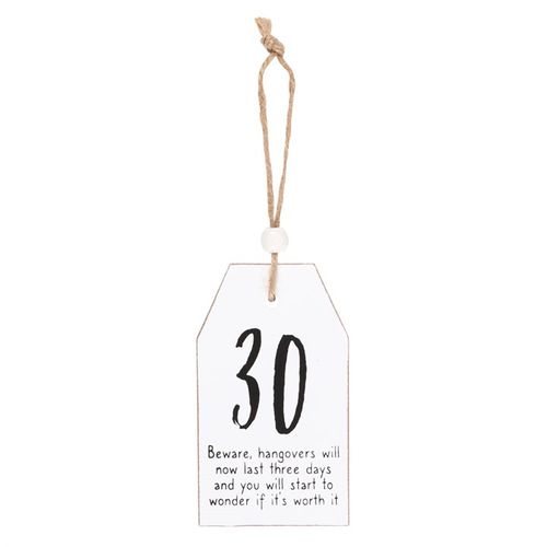 30 Milestone Birthday Hanging Sentiment Sign