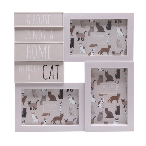 29cm Cat Multi Photo Frame