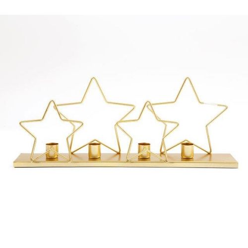 39cm Gold Star Candle Holder